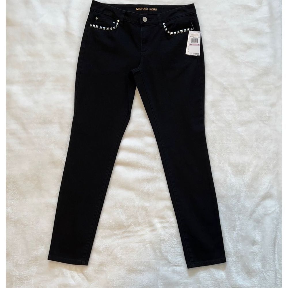 NEW! MICHAEL Michael Kors Studded Black Denim Jeans